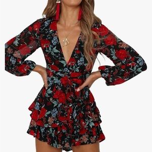 Relipop Women's Romper Floral Print